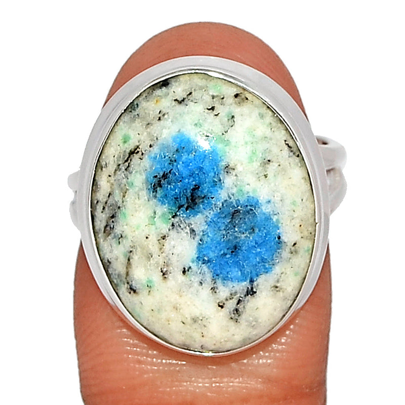 K2 Blue - Azurite In Quartz Ring - K2R971