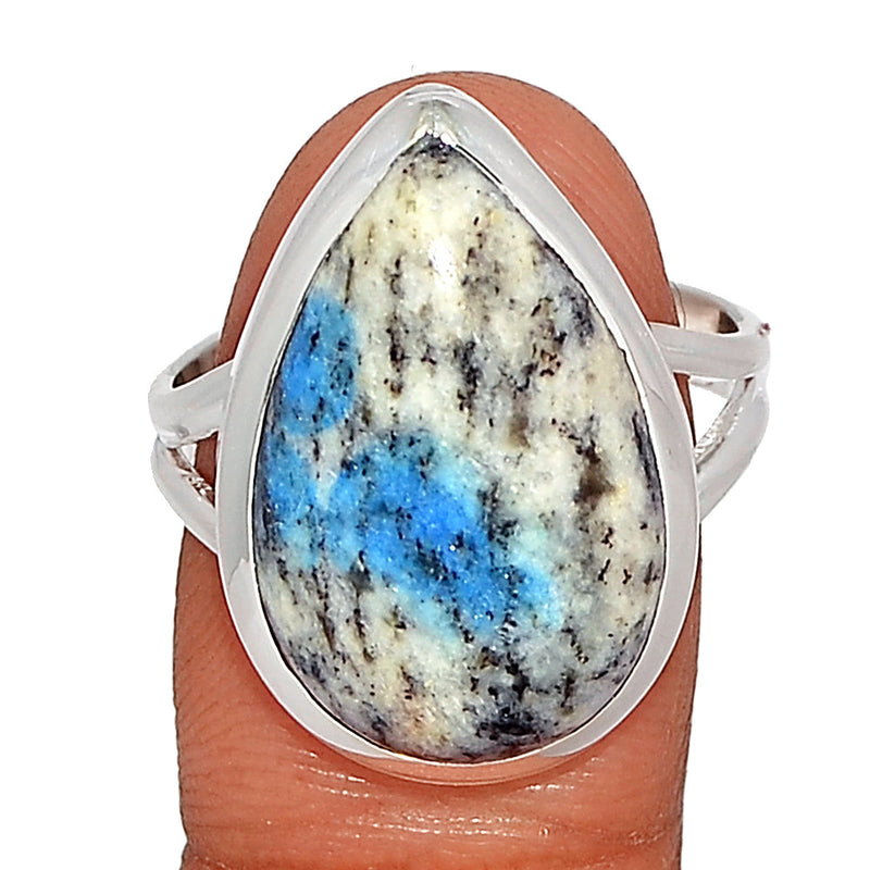 K2 Blue - Azurite In Quartz Ring - K2R977