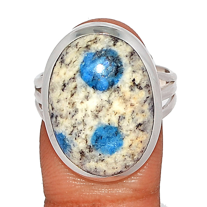 K2 Blue - Azurite In Quartz Ring - K2R978