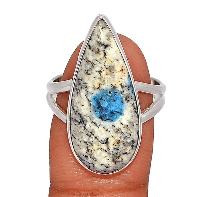 K2 Blue - Azurite In Quartz Ring - K2R982