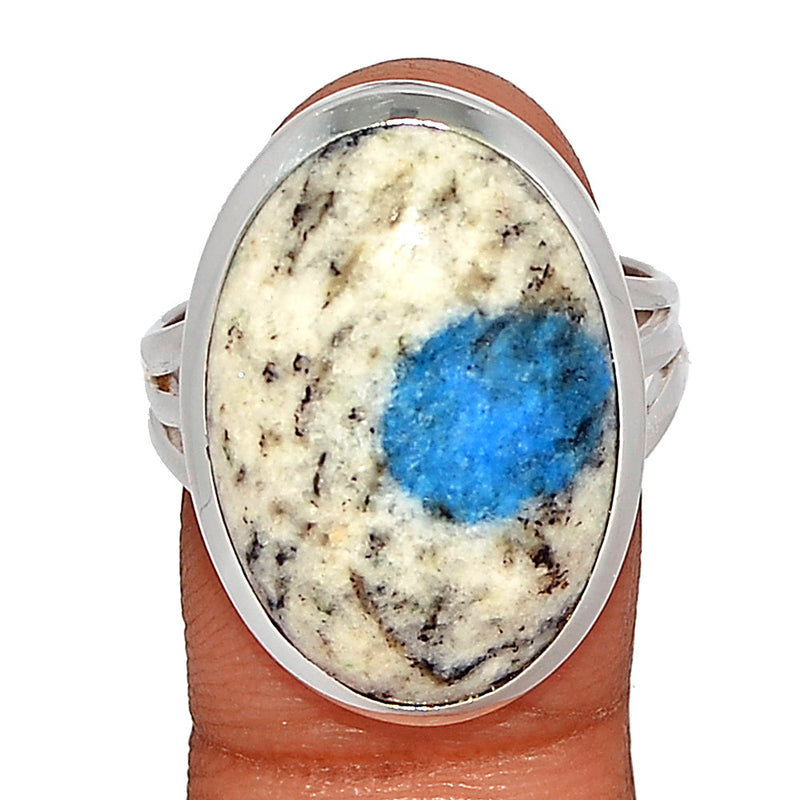 K2 Blue - Azurite In Quartz Ring - K2R987