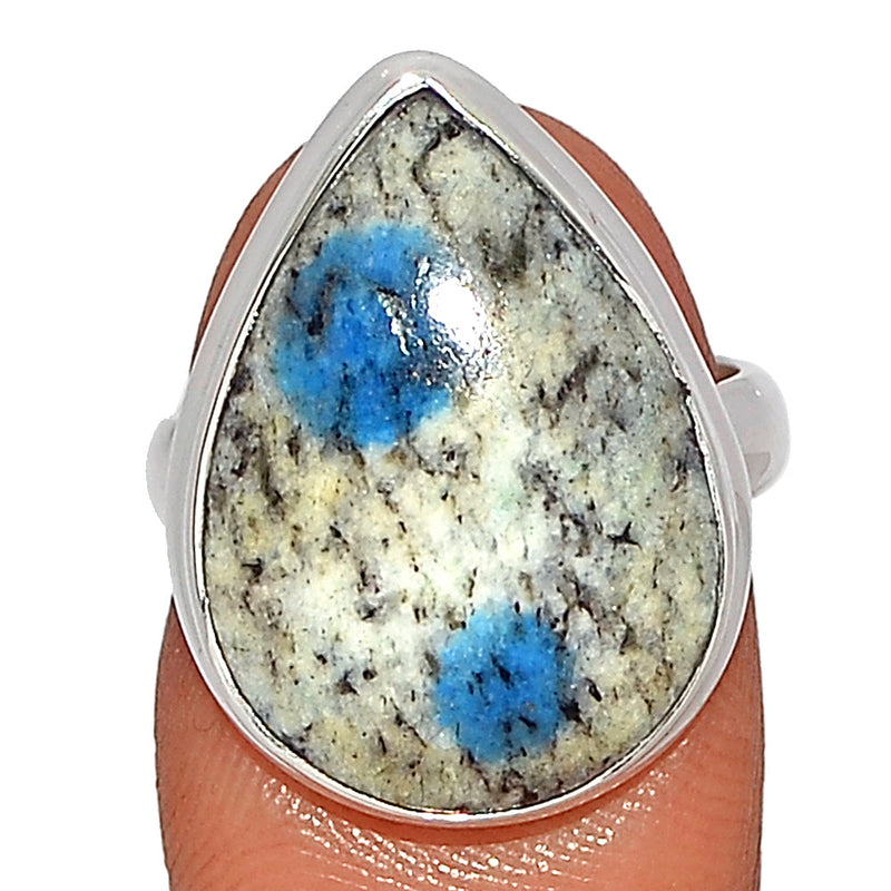 K2 Blue - Azurite In Quartz Ring - K2R989