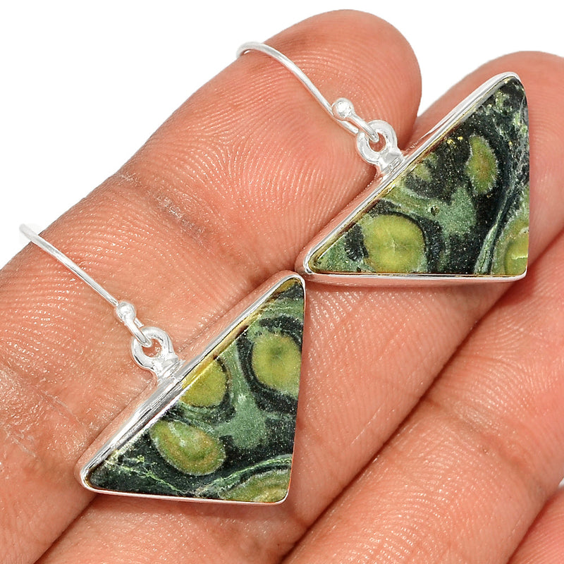 1.2" Kambaba Ocean Jasper Earrings - KOJE33