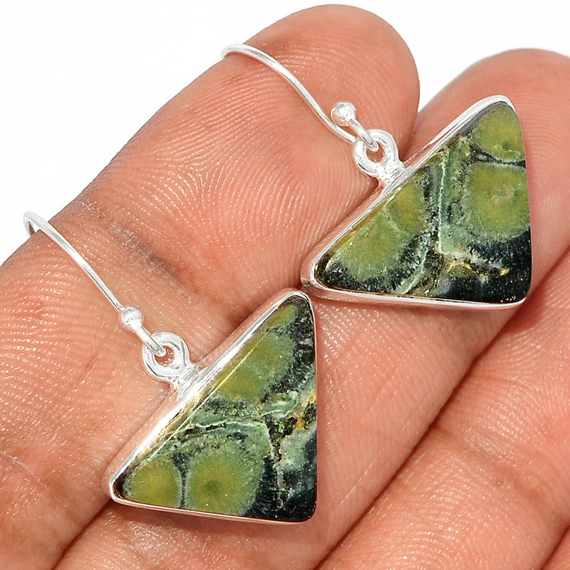 1.2" Kambaba Ocean Jasper Earrings - KOJE50