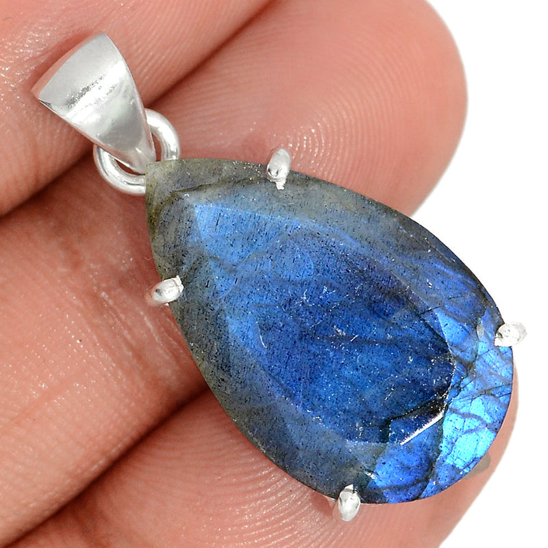 1.5" Claw - Labradorite Faceted Pendants - LBFP1009