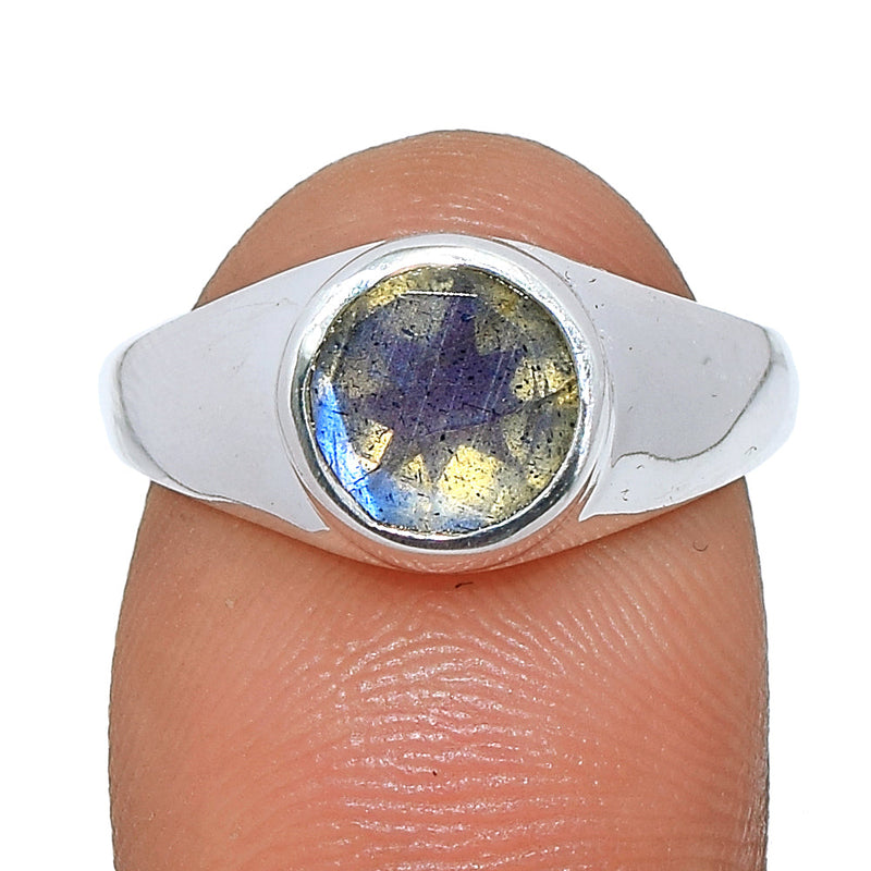 Solid - Labradorite Faceted Ring - LBFR1019