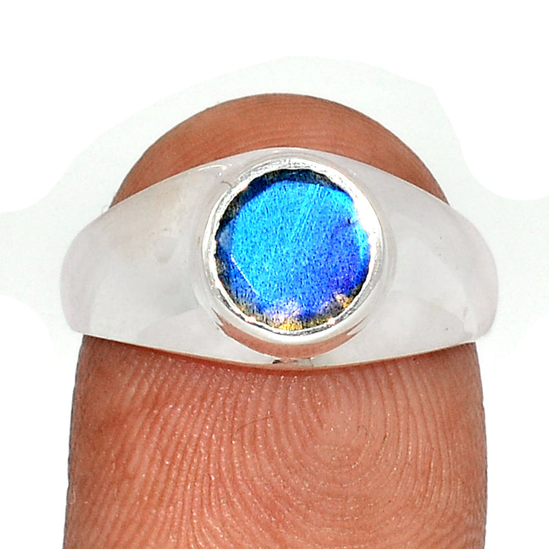 Solid - Labradorite Faceted Ring - LBFR1060
