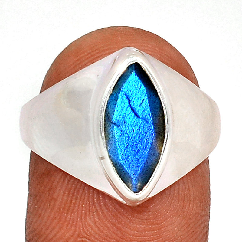 Solid - Labradorite Faceted Ring - LBFR1067