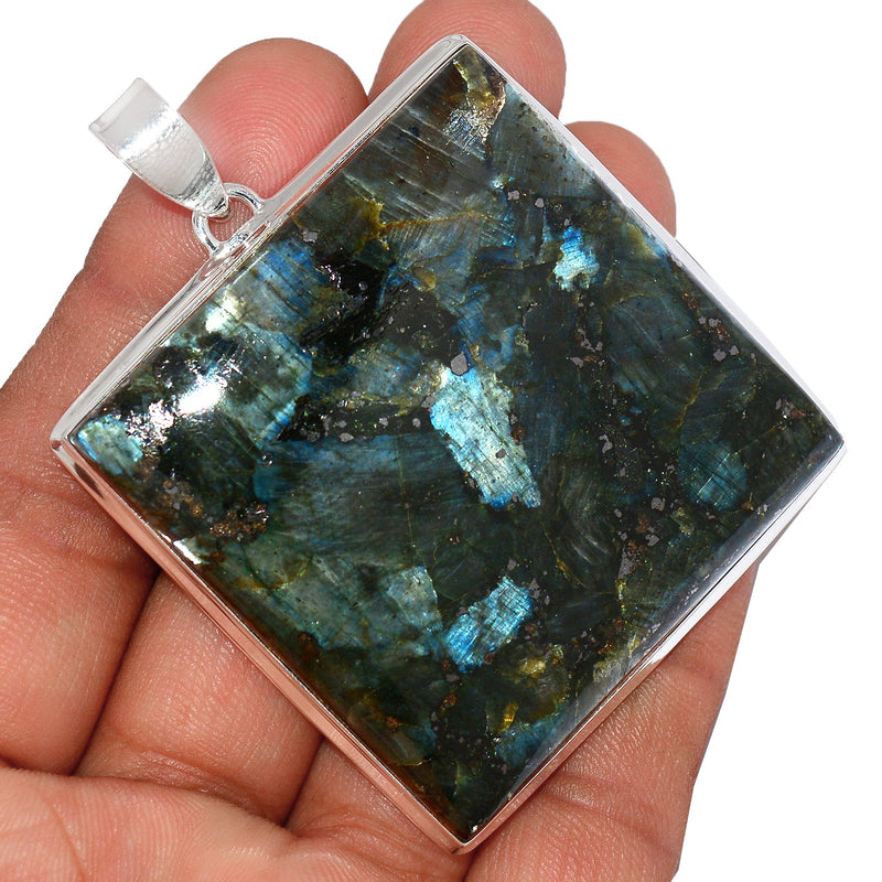 2.5" Larvikite Black Moonstone Pendants - LBMP953