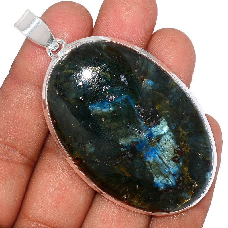 2.7" Larvikite Black Moonstone Pendants - LBMP955