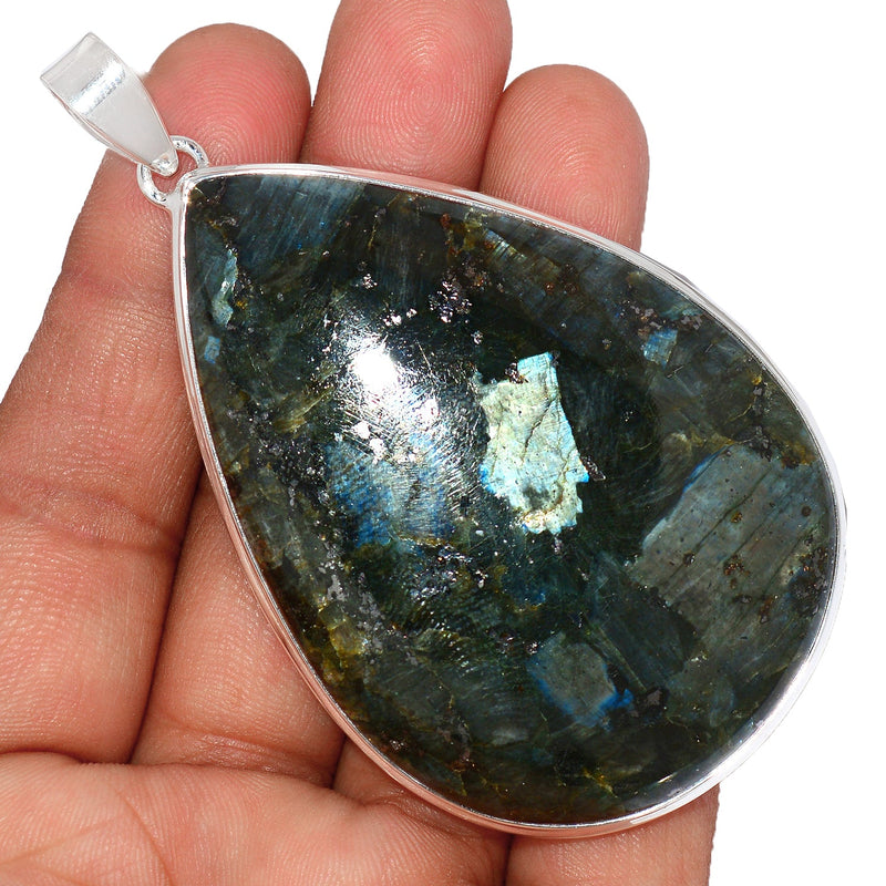 3.2" Larvikite Black Moonstone Pendants - LBMP957