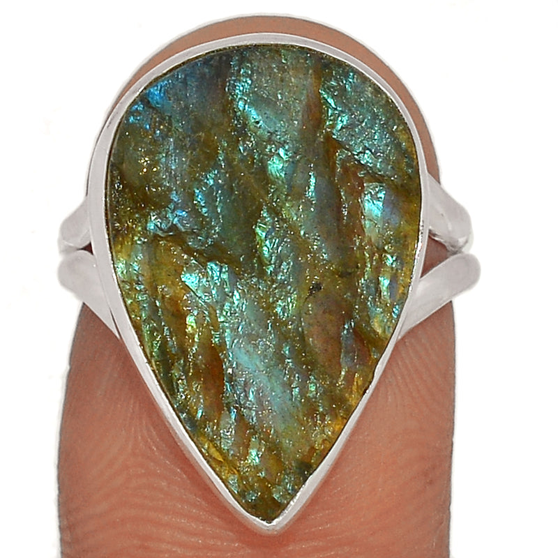 Labradorite Rough Ring - LBRR1081
