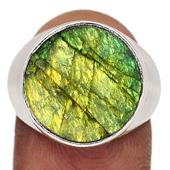 Solid - Labradorite Rough Ring - LBRR833