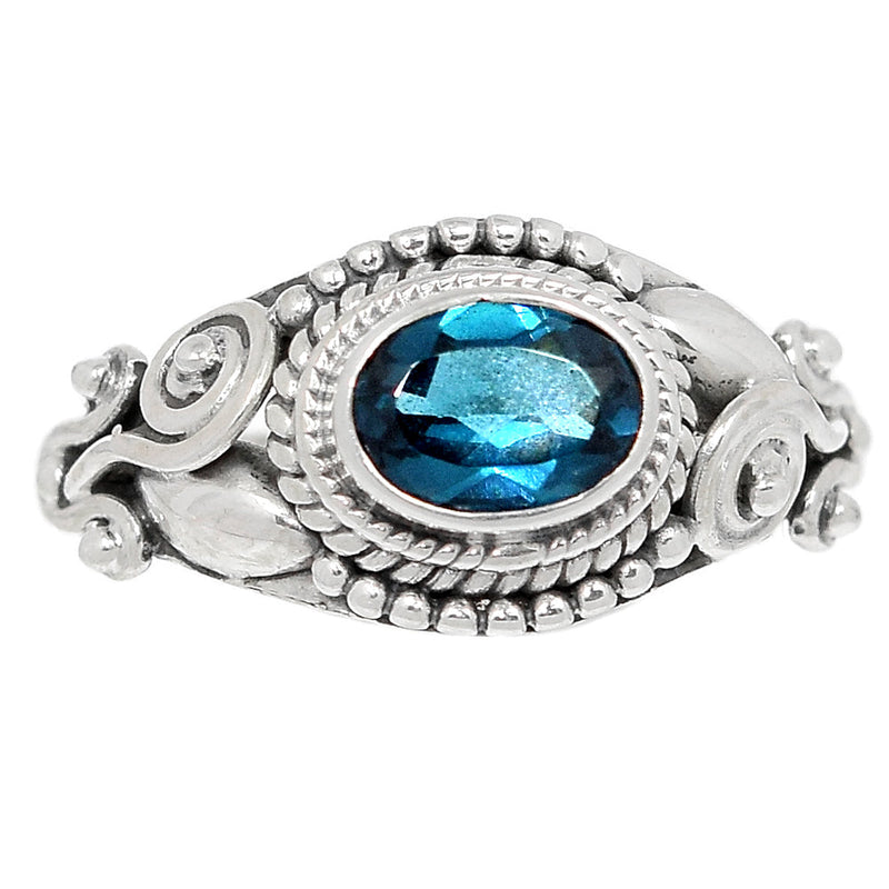 Small Filigree - London Blue Topaz Ring - LBTR11