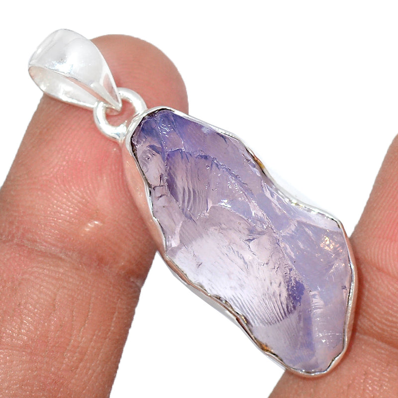 1.7" Lavender Quartz Rough Pendants - LDJP206