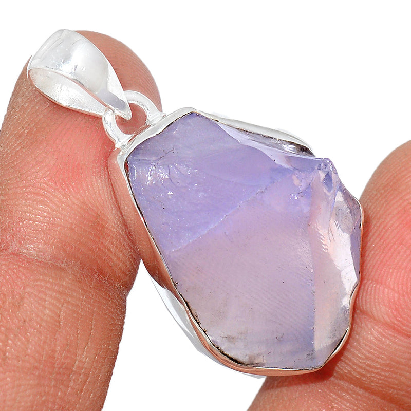 1.6" Lavender Quartz Rough Pendants - LDJP224