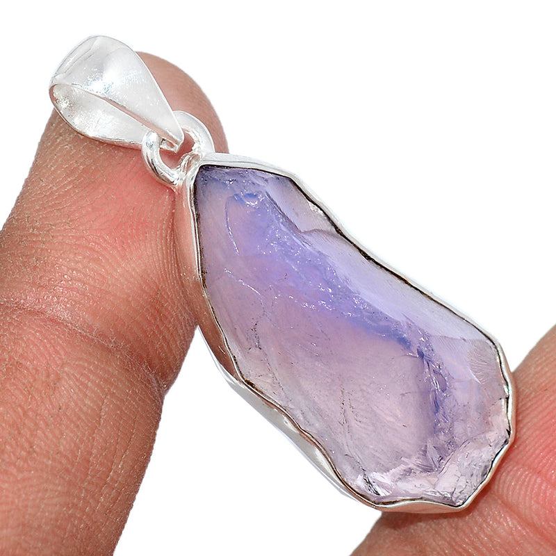 1.7" Lavender Quartz Rough Pendants - LDJP228
