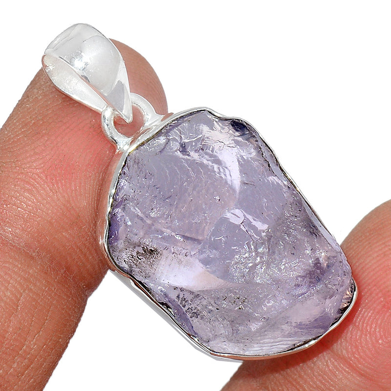 1.5" Lavender Quartz Rough Pendants - LDJP241