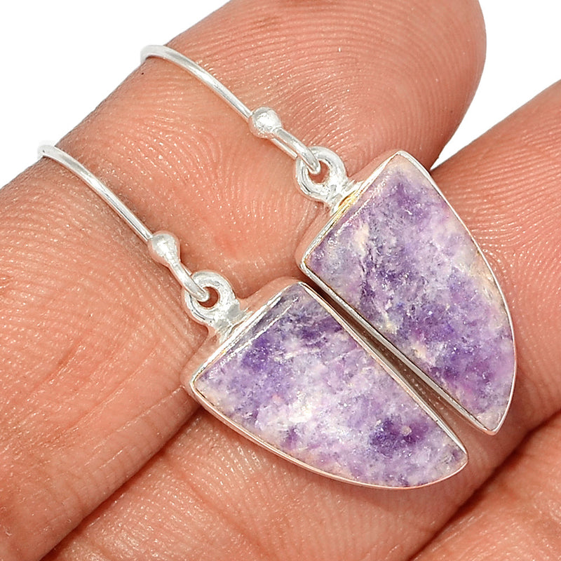 1.3" Lepidolite Earrings - LDLE128