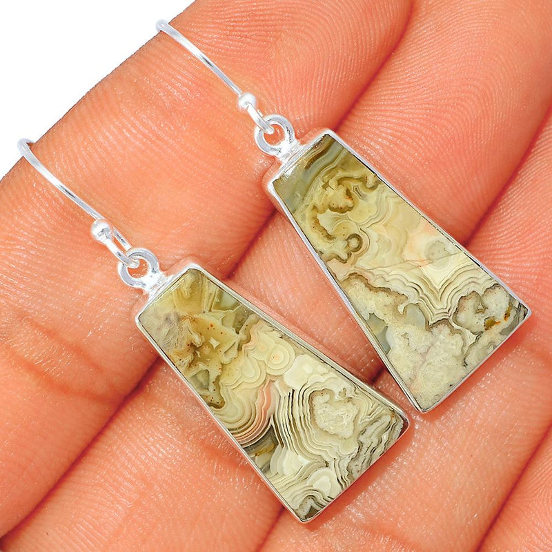 1.6" Laguna Lace Agate Earrings - LLAE683