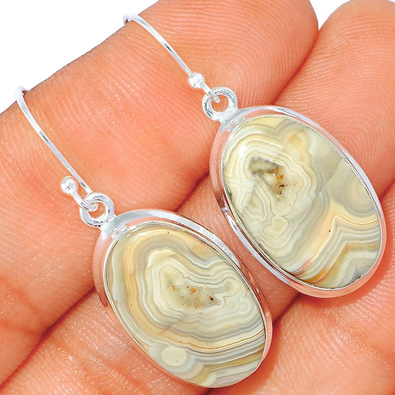 1.5" Laguna Lace Agate Earrings - LLAE700