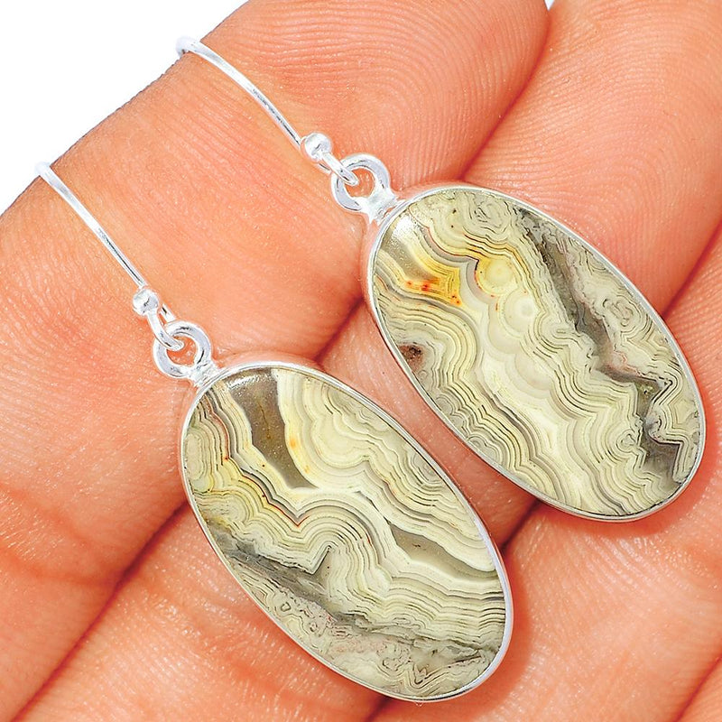 1.6" Laguna Lace Agate Earrings - LLAE709