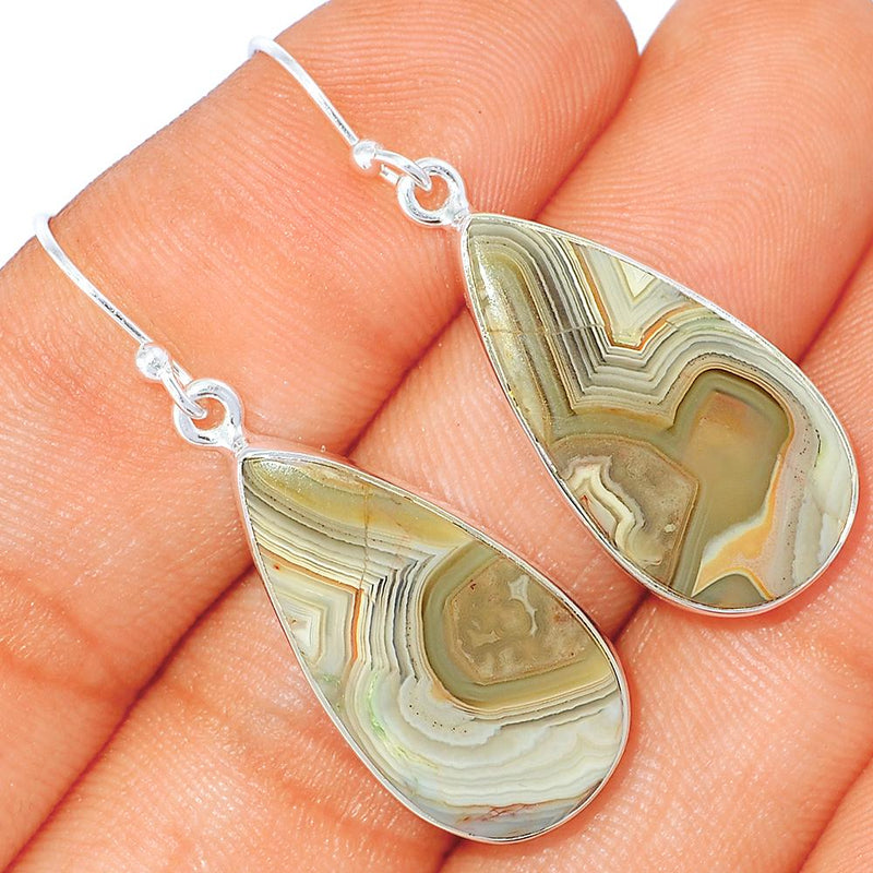1.6" Laguna Lace Agate Earrings - LLAE710