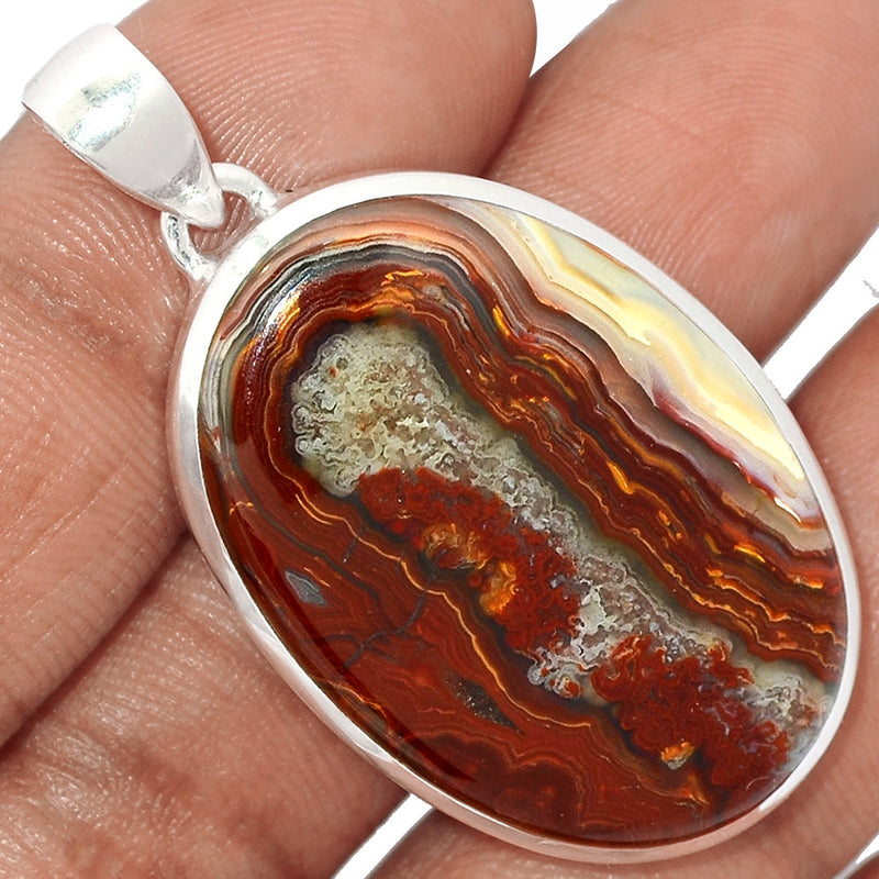 1.8" Laguna Lace Agate Pendants - LLAP1661