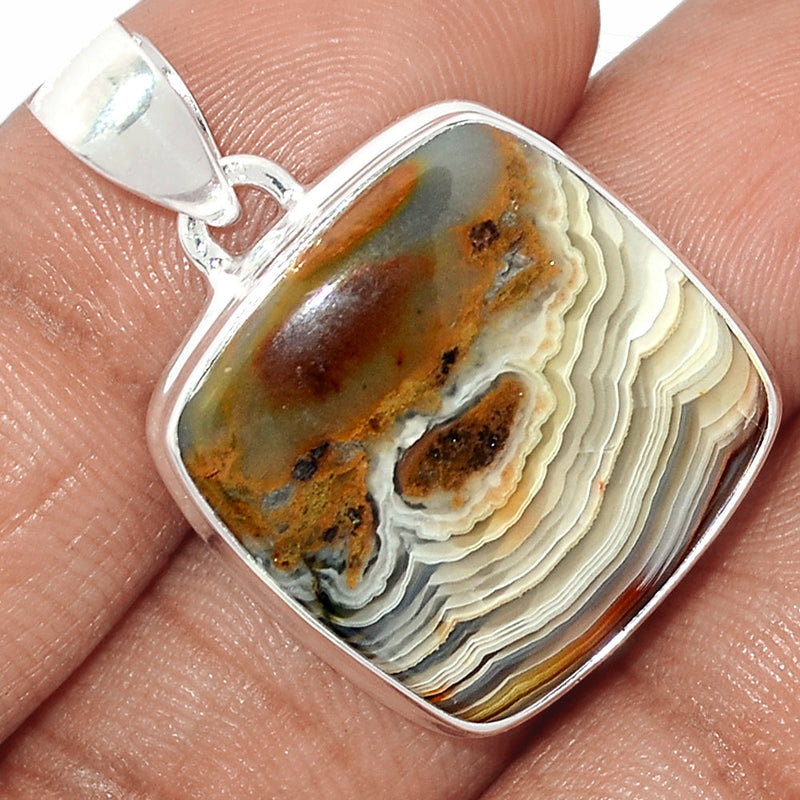 1.3" Laguna Lace Agate Pendants - LLAP1678