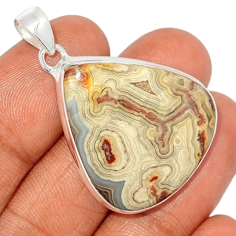 1.6" Laguna Lace Agate Pendants - LLAP1838