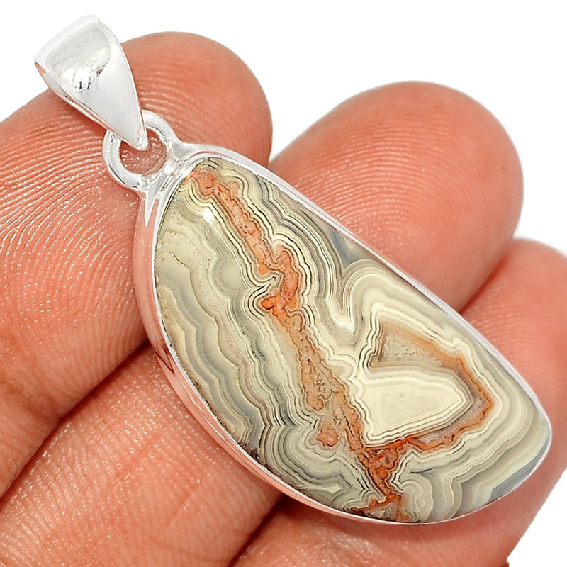 1.7" Laguna Lace Agate Pendants - LLAP1843