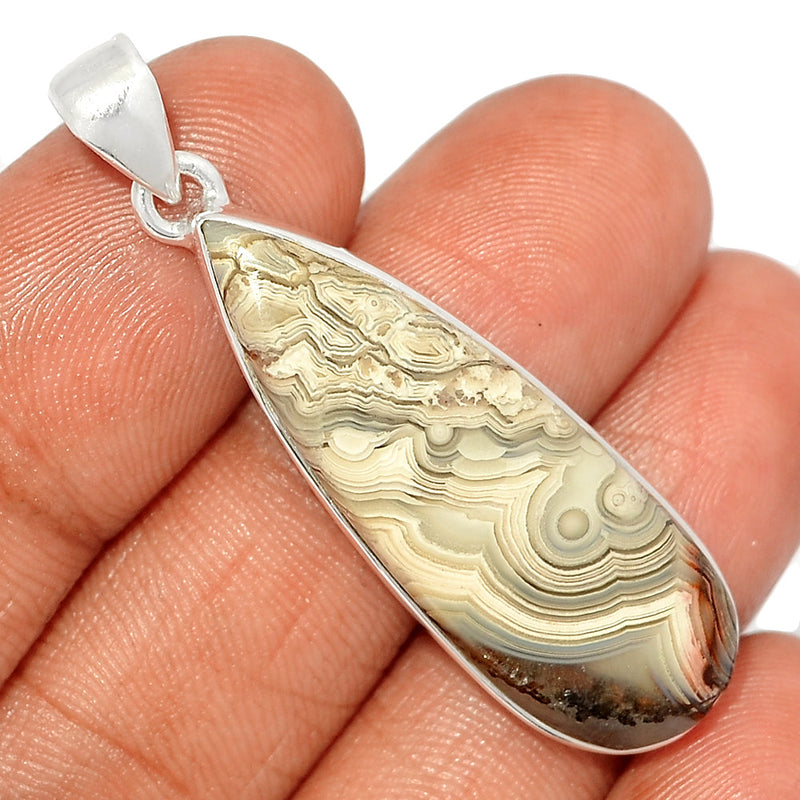 1.8" Laguna Lace Agate Pendants - LLAP1849