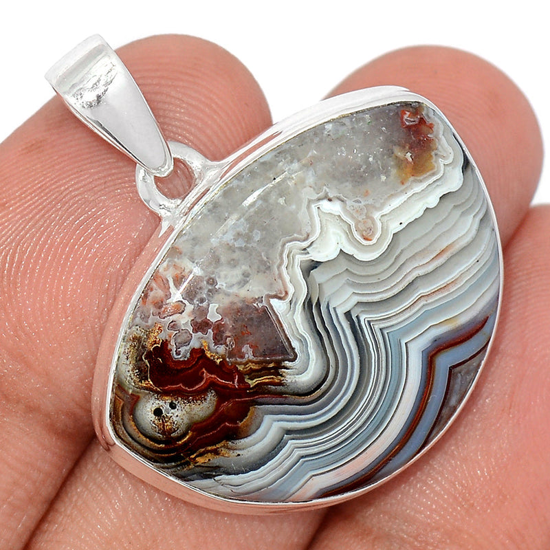 1.3" Laguna Lace Agate Pendants - LLAP1895