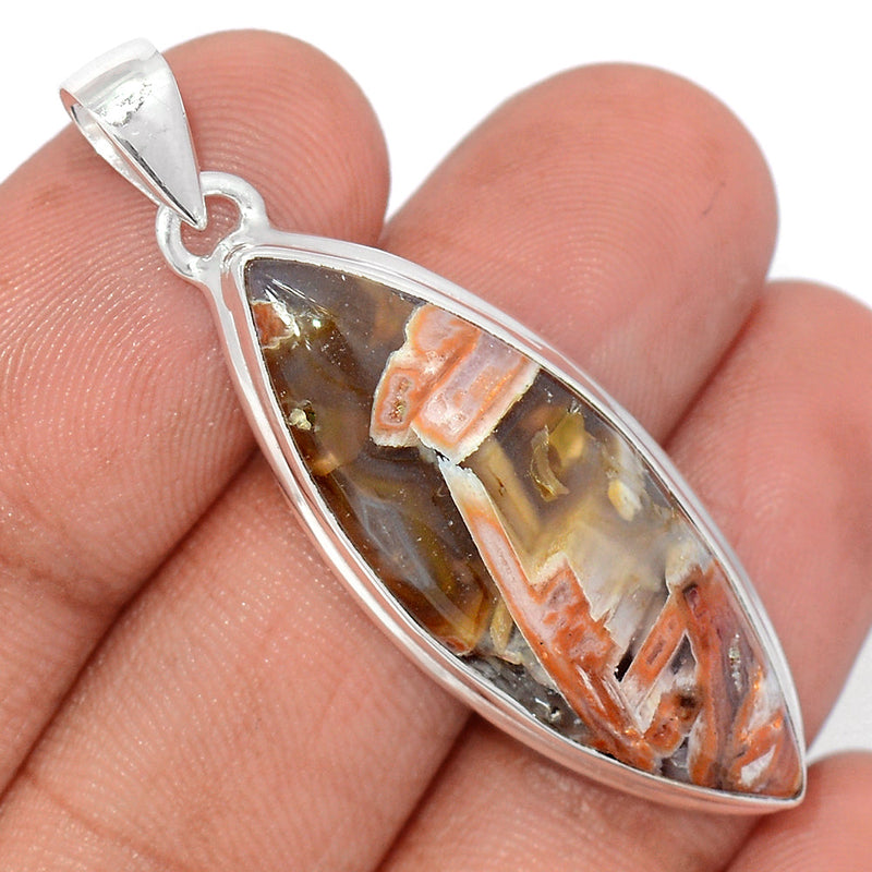 1.8" Laguna Lace Agate Pendants - LLAP1917