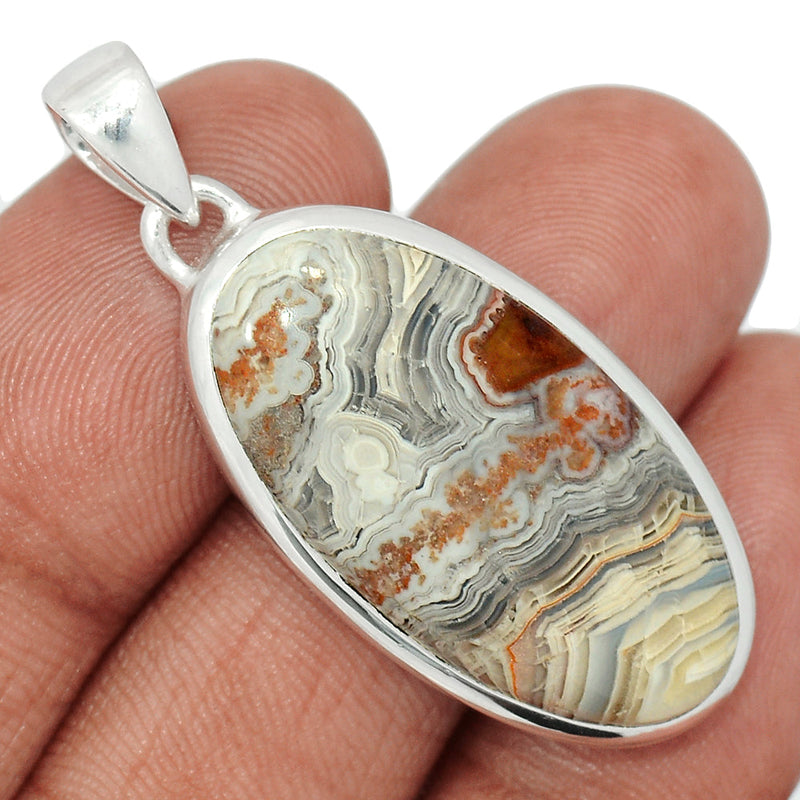 1.7" Laguna Lace Agate Pendants - LLAP1979