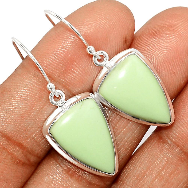 1.5" Citron Chrysoprase from Mint Chrysoprase Earrings - LMCE118