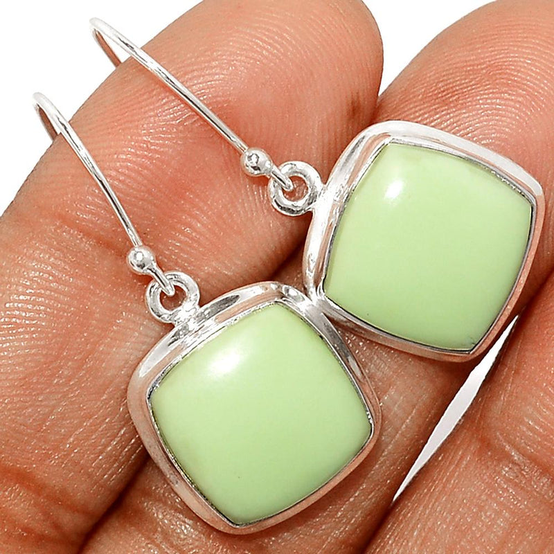 1.3" Citron Chrysoprase from Mint Chrysoprase Earrings - LMCE122