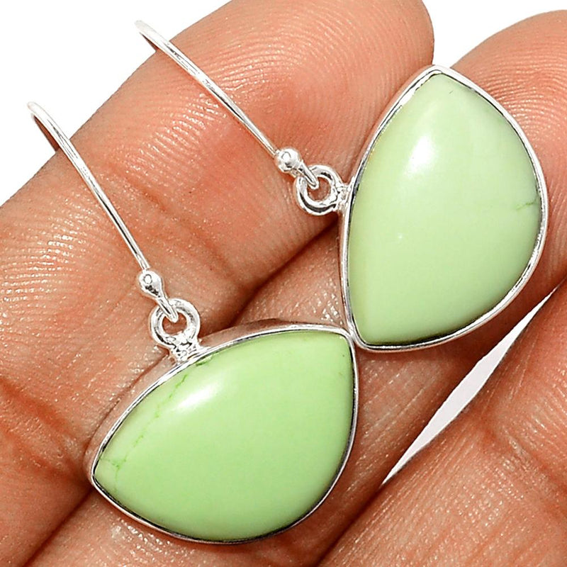 1.2" Citron Chrysoprase from Mint Chrysoprase Earrings - LMCE125