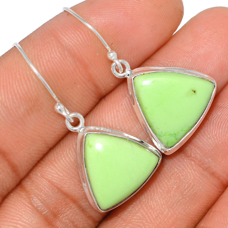 1.3" Citron Chrysoprase From Mint Chrysoprase Earrings - LMCE136