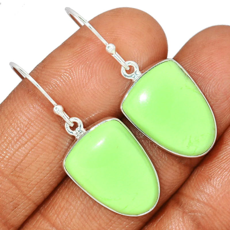 1.5" Citron Chrysoprase From Mint Chrysoprase Earrings - LMCE168