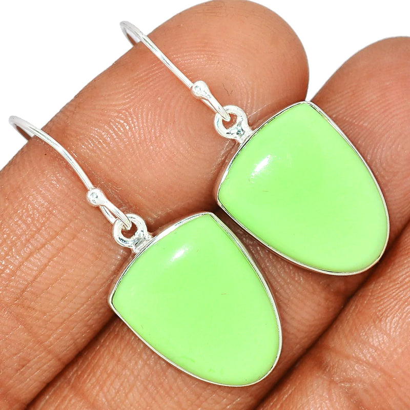 1.5" Citron Chrysoprase From Mint Chrysoprase Earrings - LMCE184