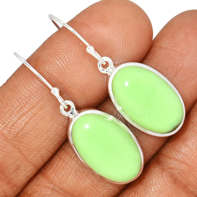 1.5" Citron Chrysoprase From Mint Chrysoprase Earrings - LMCE185