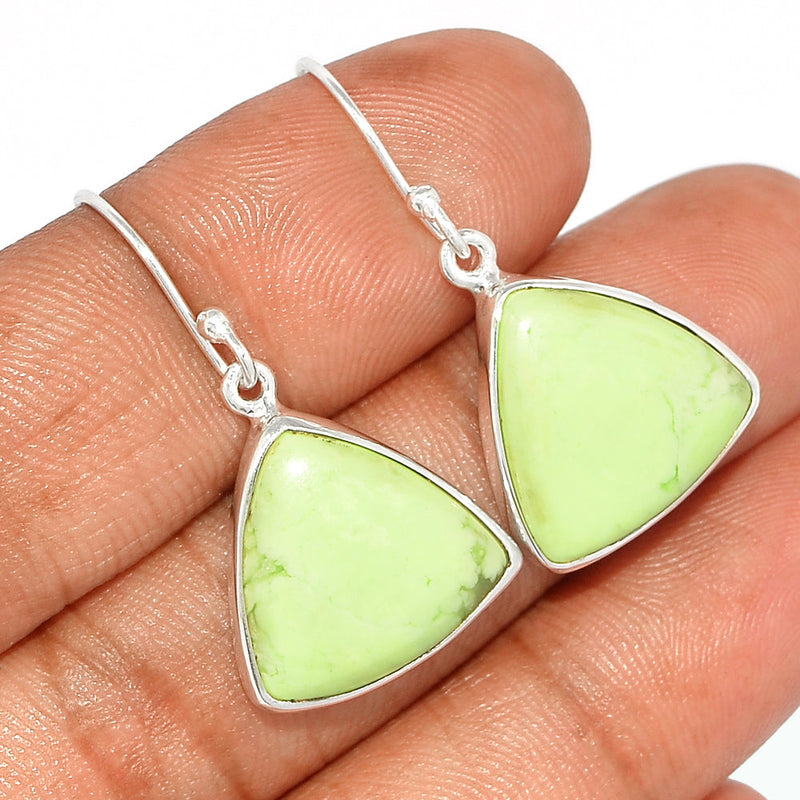 1.3" Citron Chrysoprase From Mint Chrysoprase Earrings - LMCE226