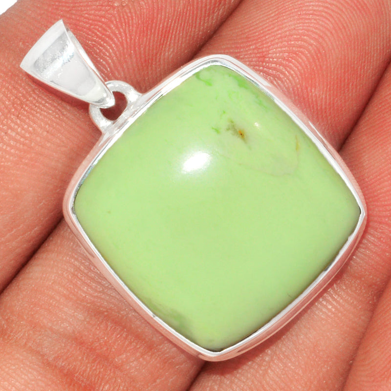 1.3" Citron Chrysoprase From Min Chrysoprase Pendants - LMCP175