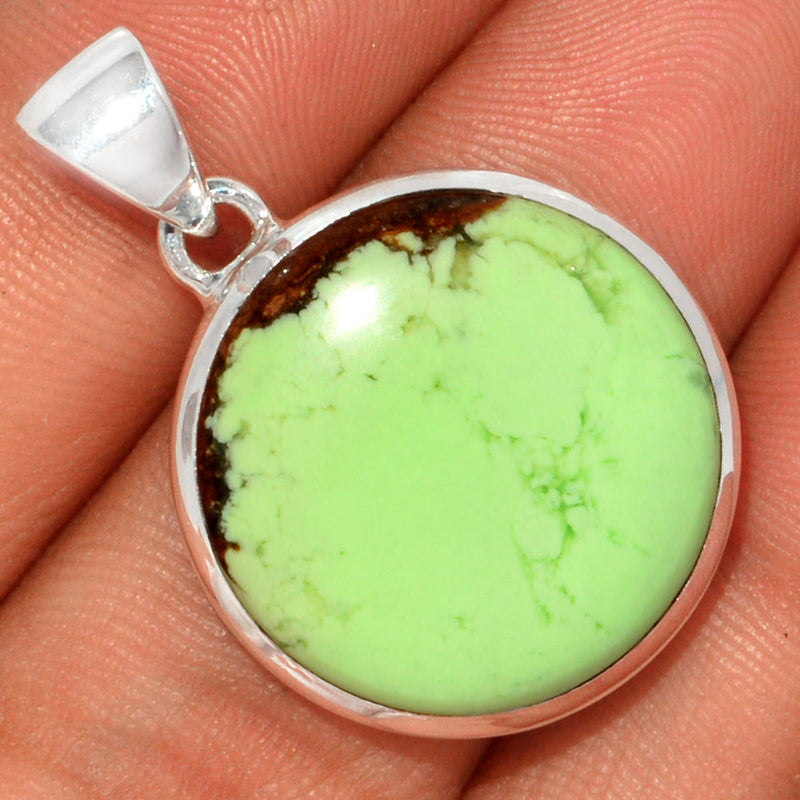 1.2" Citron Chrysoprase From Min Chrysoprase Pendants - LMCP184