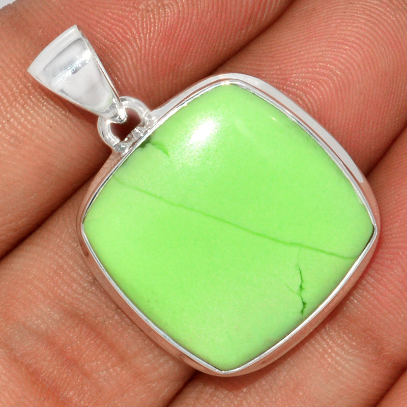 1.3" Citron Chrysoprase From Min Chrysoprase Pendants - LMCP194