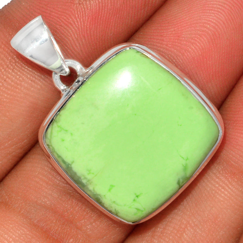1.2" Citron Chrysoprase From Min Chrysoprase Pendants - LMCP201