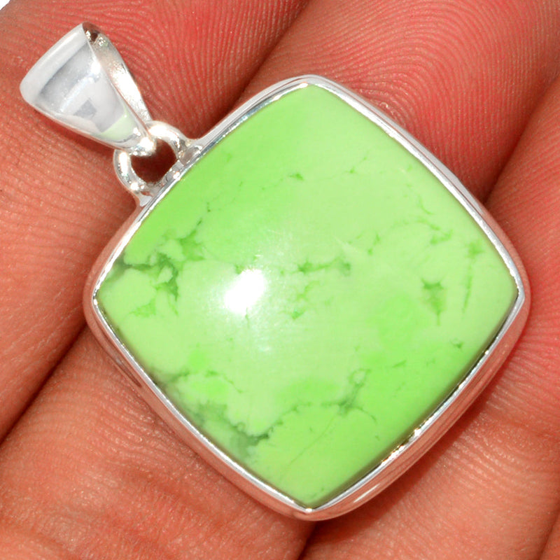 1.3" Citron Chrysoprase From Min Chrysoprase Pendants - LMCP204