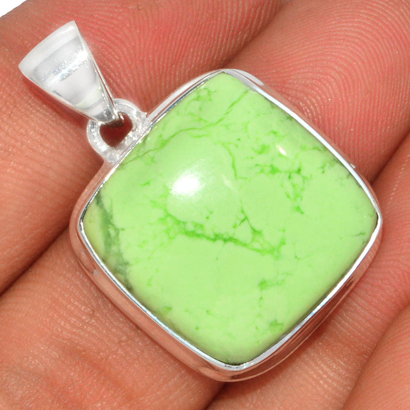 1.2" Citron Chrysoprase From Min Chrysoprase Pendants - LMCP206