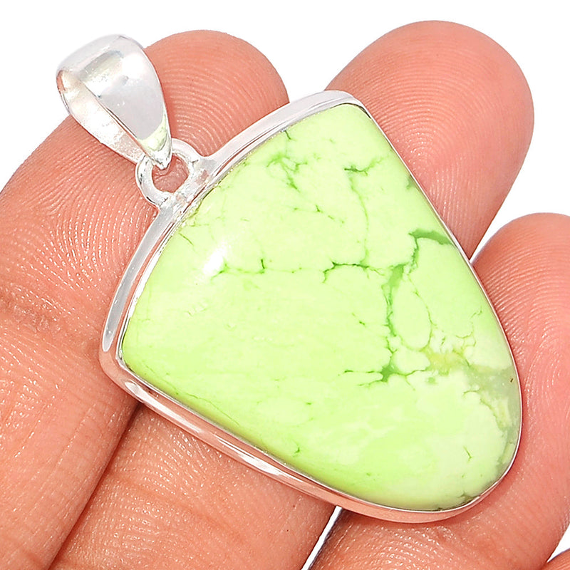 2.2" Citron Chrysoprase From Mint Chrysoprase Pendants - LMCP220